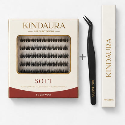 Premium Silk Easy Lash Extensions with tweezers