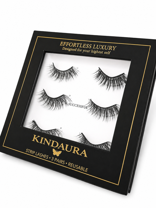 Silk Lashes style- “Successful” strip Lashes –  (3 pairs)